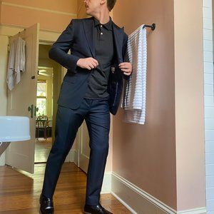 Men's Suitsupply Navy Blue Wool Suit